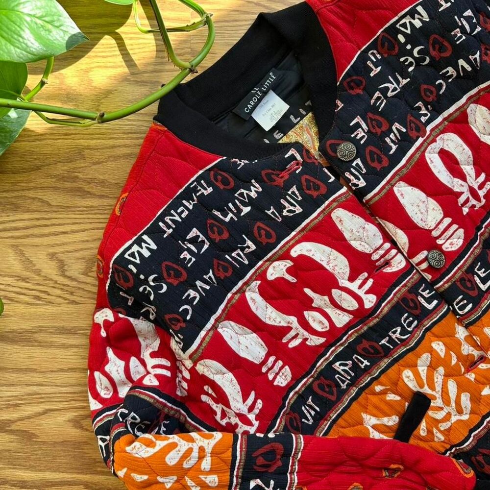 True Vintage 1990s Carole Little Boho Tribal Jacket
